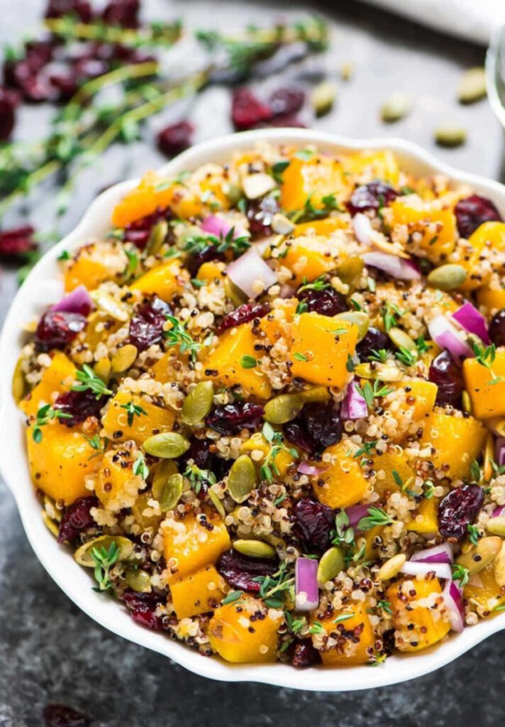 roasted butternut squash and quinoa salad